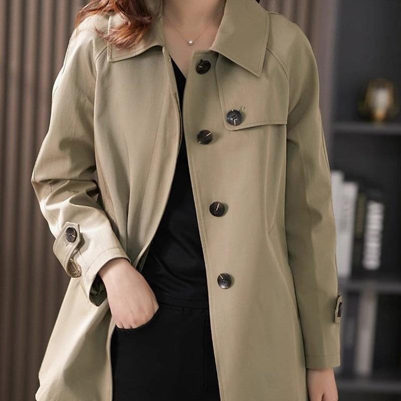 British Style Short Trench Coat Textured Spring And Autumn Women's Clothing - Image 1